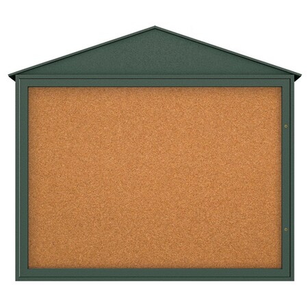 United Visual Products Indoor Enclosed Combo Board, 72"x36", Bronze Frame/Green & Ultramarine UVCB7236BZ-GREEN-ULTMAR